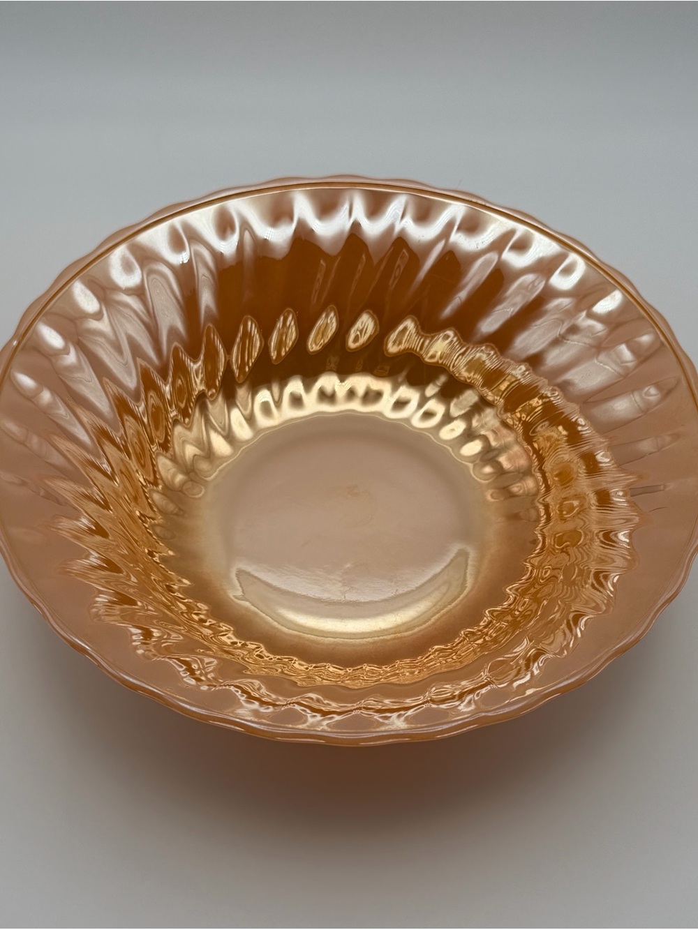 Fire King Peach Luster Serving Bowl